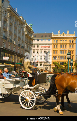 Transport de chevaux à l'Union européenne Vienne Autriche Graben Banque D'Images