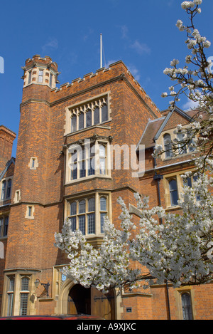 L'entrée de l'Université de Cambridge et porteurs Lodge à Selwyn College Banque D'Images