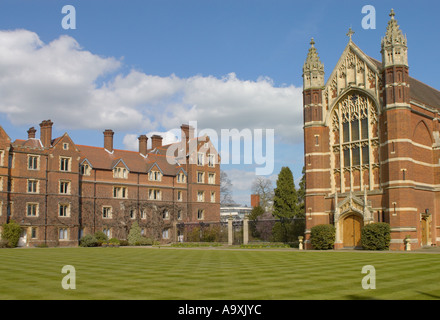 L'Université de Cambridge la chapelle et les salles de séjour dans l'ancienne Cour des Selwyn College Banque D'Images