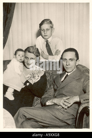 Goebbels et la famille Banque D'Images