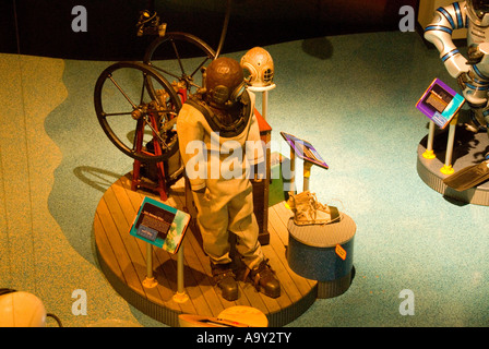 Hamilton Bermudes Bermudes Institut d'exploration sous-marine Plongée casque old fashion Banque D'Images