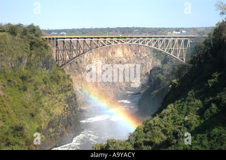 Pont sur le fleuve Zambèze Zambie Banque D'Images