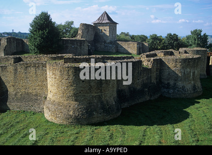 La Citadelle de Suceava construit au xive siècle lorsqu'elle a été faite capitale de la Moldavie le nord de la Roumanie Banque D'Images