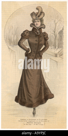 Costume de patinage artistique 1899 Banque D'Images