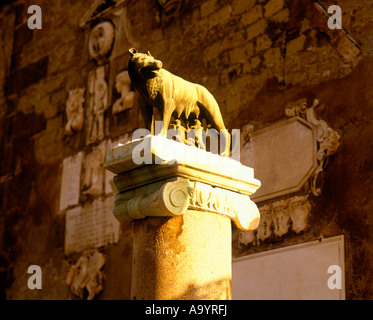 CAPITOLINE ELLE WOLF ROMULUS REMUS STATUE CAPITOLINE HILL ROME ITALIE Banque D'Images
