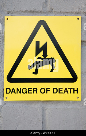 Danger de mort sign Banque D'Images