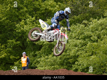 British Motocross Championship Racing à Hawkstone Park Shropshire England UK Banque D'Images