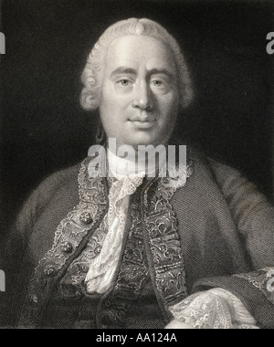 David Hume, 1711 -1776. Philosophe écossais, historien, économiste, essayiste, et Banque D'Images