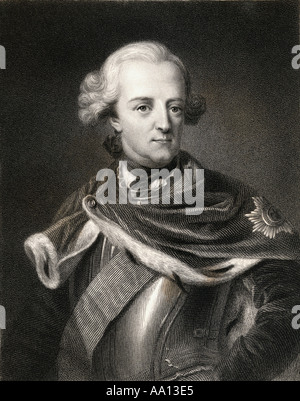 Frederick II aka Frédéric le Grand, 1712 - 1786. 3e roi de Prusse. Banque D'Images