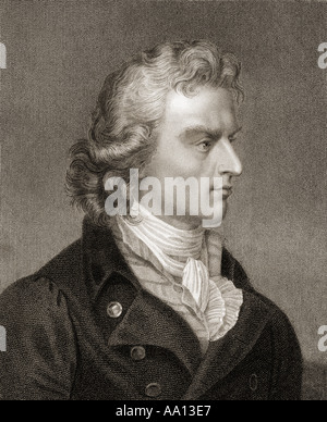 Johann Christoph Friedrich von Schiller, 1759 - 1805. Poète, philosophe allemand, médecin, historien et auteur dramatique. Banque D'Images