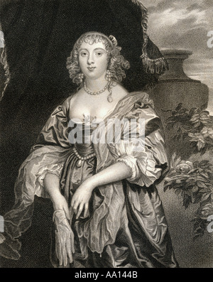 Anne Carr, comtesse de Bedford, 1615 - 1684. Anglais riches, et noble dame femme de William Russell, 5 Comte de Bedford Banque D'Images