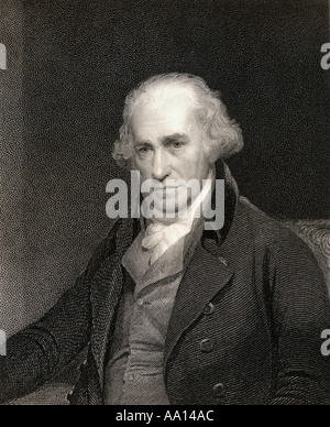 James Watt, 1736 à1819. L'inventeur écossais et ingénieur en mécanique. Banque D'Images