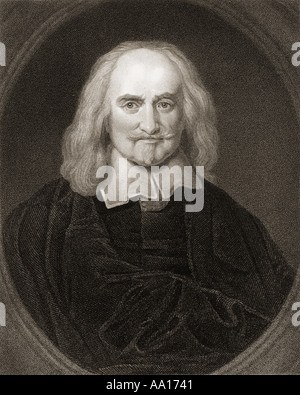 Thomas Hobbes, 1588 - 1679. Philosophe et théoricien politique anglais Banque D'Images