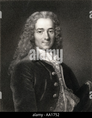 François-Marie Arouet, dit Voltaire, 1694 - 1778. Écrivain français, historien et philosophe. Banque D'Images