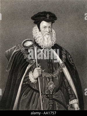 William Cecil, 1er baron Burghley, 1520 - 1598. D'État anglais, conseiller en chef de la Reine Elizabeth I et Grand Trésorier. Banque D'Images