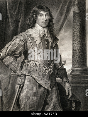 William Hamilton, 2 Duc de Hamilton, comte de Cambridge, comte de Lanark, 1616 - 1651. Au cours de français royalistes écossais des guerres civiles. Banque D'Images