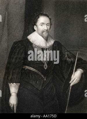 William Herbert, 3e comte de Pembroke, 1580 -1630. Noble anglais, politicien, courtisan et Lord Chamberlain. Banque D'Images