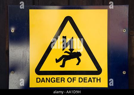 Danger de mort sign Banque D'Images