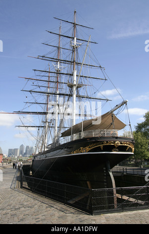 Cutty sark Angleterre Londres Greenwich Pier Banque D'Images