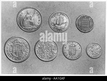 Old English Coins Banque D'Images