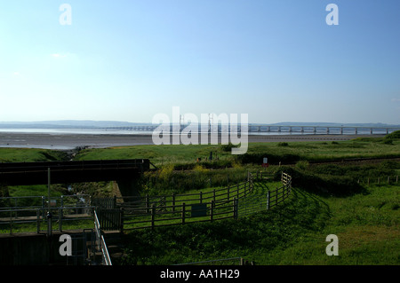 Le deuxième pont enjambant la rivière Severn, entre l'Angleterre et au Pays de Galles Banque D'Images