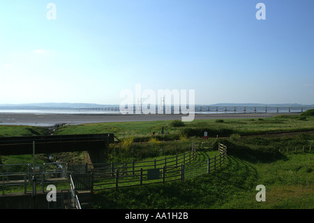 Le deuxième pont enjambant la rivière Severn, entre l'Angleterre et au Pays de Galles Banque D'Images