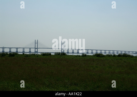 Le deuxième pont enjambant la rivière Severn, entre l'Angleterre et au Pays de Galles Banque D'Images