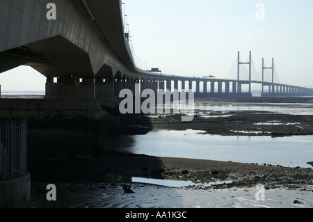 Le deuxième pont enjambant la rivière Severn, entre l'Angleterre et au Pays de Galles Banque D'Images