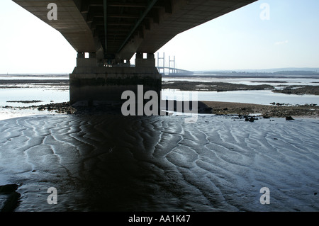 Le deuxième pont enjambant la rivière Severn, entre l'Angleterre et au Pays de Galles Banque D'Images