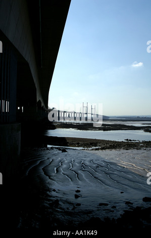 Le deuxième pont enjambant la rivière Severn, entre l'Angleterre et au Pays de Galles Banque D'Images