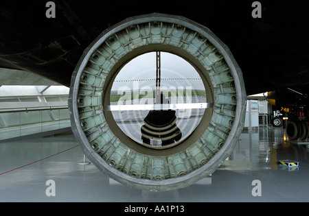 Vue du moteur de l'avion espion SR-71 Blackbird Banque D'Images