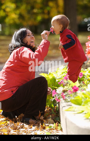 Mère et fille du Park Banque D'Images