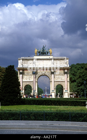 Arc de triomphe du Carrousel 1805 Jardin des Tuileries Paris France Europe Banque D'Images