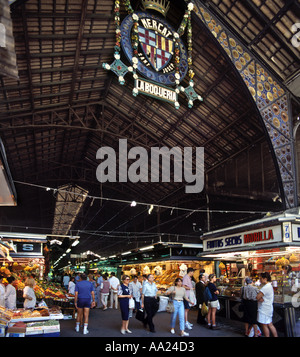 Entrée du Mercat de Sant Josep, La Boqueria, Rambla de Sant Josep, Las Ramblas, Barcelone, Catalogne, Espagne Banque D'Images