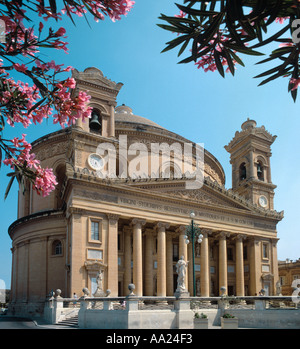 Rotonde Eglise St Mary, Mosta, Malte Banque D'Images