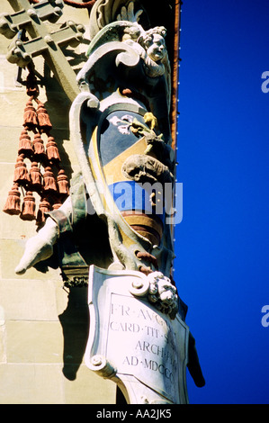L'Italie, Tucany, Firenze, écusson sur la construction, close-up Banque D'Images