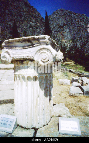 Les ruines antiques de Delphes Grèce Banque D'Images