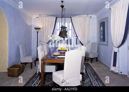 Salle à manger de style espagnol Banque D'Images