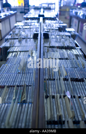 CD de musique à vendre dans un magasin de musique utilisé Banque D'Images