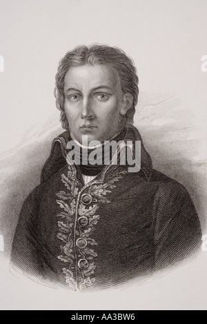 Jean Victor Marie Moreau, 1763-1813. Général français duant les guerres révolutionnaires françaises. Banque D'Images