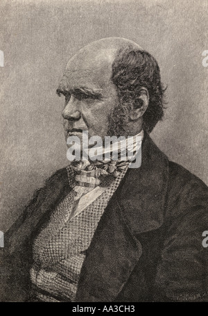 Charles Darwin, 1809 - 1882. Naturaliste, géologue et biologiste anglais. Vu ici 45 ans Banque D'Images