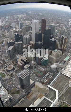 Vue depuis la tour du CN de Toronto, Canada Banque D'Images