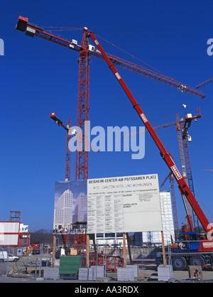 Berlin, Allemagne. Les travaux de construction en 1990 Banque D'Images