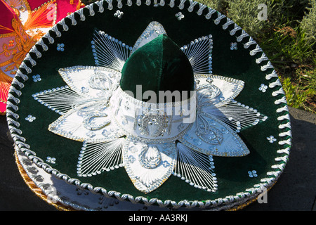 Chapeau Sombrero pour la vente, la ville de Mexico, Mexique Banque D'Images