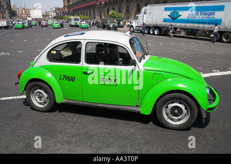 Volkswagen Coccinelle taxi, Mexico, Mexique Banque D'Images
