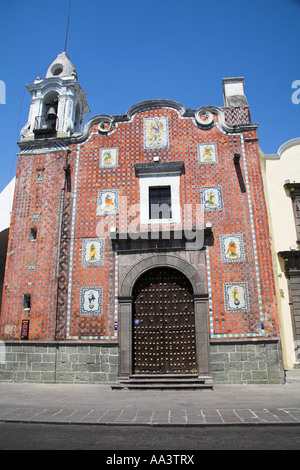 Templo de San Marcos Evangelista, église du 17ème siècle, l'Avenida Reforma, Puebla, Mexique Banque D'Images