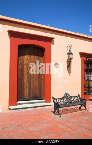 Maison typique, Calle Alcala Macedonio, Oaxaca, État de Oaxaca, Mexique Banque D'Images