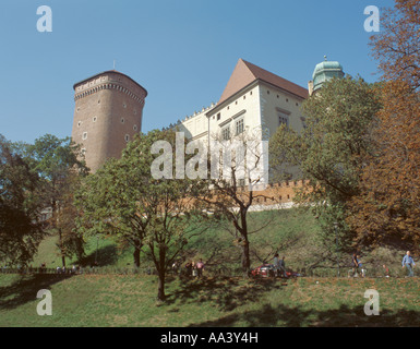 Château royal de wavel hill wavel, Cracovie, Pologne, Malopolska. Banque D'Images