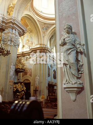 Intérieur de kosciol sw anny (St Anne's Church), ul sw anny, Cracovie, Pologne, Malopolska. Banque D'Images