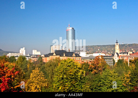 Jena en couleurs de l'automne, l'Université de Jena City Ville verte à la rivière Saale fondé au 9 siècle Ville fondée 1236 Fondateur Banque D'Images